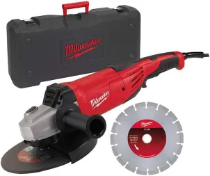 Кутова шліфувальня машина MILWAUKEE 230 мм AG22-230DMS-DSET (+ захисний кожух, бокова рукоятка, фланець, фланцева гайка, кабель, №1