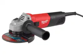 Шлифмашина угловая MILWAUKEE, AG 800-125 EK, 800Вт, диаметр 125мм (+ защитный кожух, гайка, боковая рукоятка, кабель, ключ)
