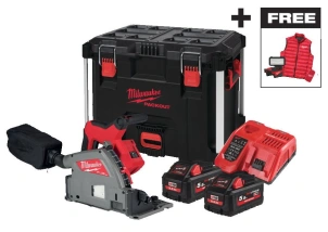 Пила дисковая погружная бесщеточная аккумуляторная MILWAUKEE M18 FPS55MC-552P (+ заряд.устройство, 2 акум., HD кейс)+M18 ALIS-0+жил №2