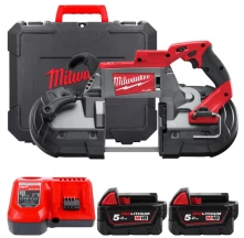 Стрічкова пила MILWAUKEE M18 FUEL CBS125-502C по металу 4933448195 (+ заряд.пристрій, 2 акум., полот