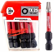 Бита SHOCKWAVE MILWAUKEE, TX25, 50мм, (10шт)