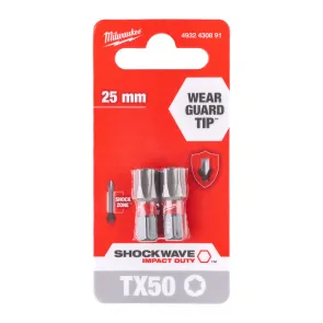 Бита SHOCKWAVE MILWAUKEE, TX50, 25мм, (2шт) №4