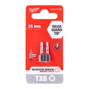Біта SHOCKWAVE MILWAUKEE, TX8, 25мм, (2шт) №4