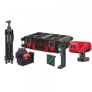 Нівелір лазерний акумуляторний 3D MILWAUKEE, M12 3PLSKIT-401P (ЗП + 1ак.Х4Аг + обладнання + PACKOUT) №2