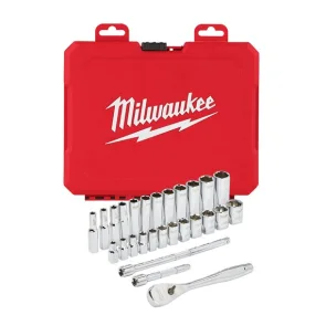 Набор головок метрических и дюймовых 3/8" MILWAUKEE с храповиком, (56шт), пластиковый кейс. №2