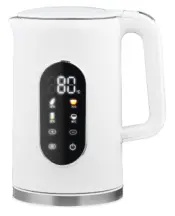 Электрочайник Металл - EKS-25030W, 1,7л, 2200Вт, белый, диск (GRUNHELM)