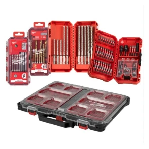 Набір біт ShW, бурів SDS-PLUS MX4 та свердл MILWAUKEE в органайзере PACKOUT (98шт) №1