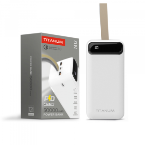Павербанк 50000mAh TITANUM 741S 22.5W White №1