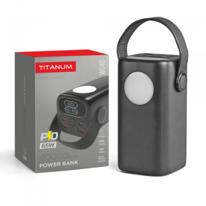 Внешний аккумулятор 40000mAh TITANUM WC40 PD65W Черный №1
