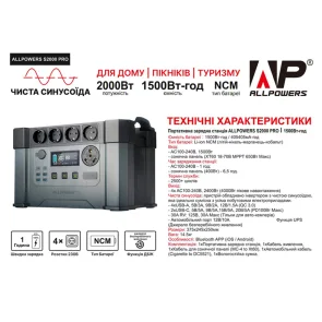 Портативна зарядна станція ALLPOWERS S2000 PRO №6