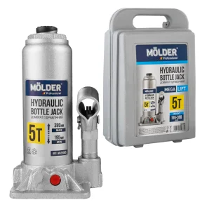 Домкрат гідравлічний пляшковий Molder 5т 195-380мм у кейсі №2