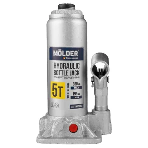 Домкрат гідравлічний пляшковий Molder 5т 195-380мм у кейсі №5