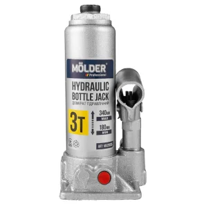 Домкрат гидравлический бутылочный Molder 3т 180-340мм в кейсе №5
