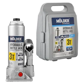 Домкрат гидравлический бутылочный Molder 3т 180-340мм в кейсе №6