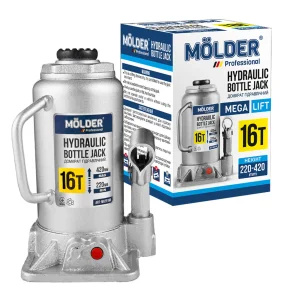 Домкрат гидравлический бутылочный Molder 16т 220-420мм №7