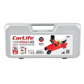 Домкрат підкатний CarLife 2т 125-305мм у кейсі FJ565P №8