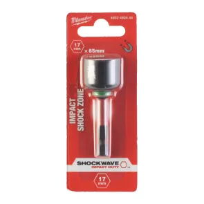Торцевая головка 1/4 дюйма, шестигранная, 17 мм Shockwave, ударопрочная Milwaukee 4932492444 №1