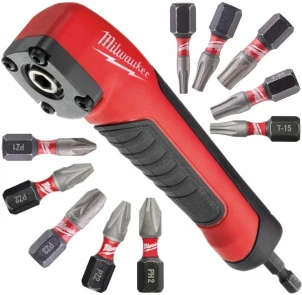 Угловая насадка MILWAUKEE SHOCKWAVE + 10 бит 25 мм 4932471274 №1