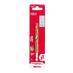 Сверло по металлу RedHEX HSS-G TiN MILWAUKEE, диаметр 9,5 мм №1