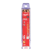Сверло по металлу RedHEX SHOCKWAVE HSS-TiN MILWAUKEE, диаметр 8,0х111х70мм, (5шт), пластиковая коробка