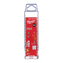 Сверло по металлу RedHEX SHOCKWAVE HSS-TiN MILWAUKEE, диаметр 5,0х80х31мм (10шт), пластиковая коробка