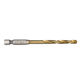 Сверло по металлу RedHEX SHOCKWAVE HSS-TiN MILWAUKEE, диаметр 5,0х80х31мм (10шт), пластиковая коробка №2