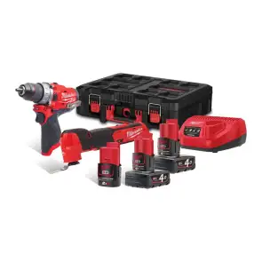 Набір з 2х інструментів безщіткових акумуляторних MILWAUKEE M12 FPP2AX-423P (Дриль-шурупокрут M12 FUEL FDD-0, інстр. багатофункц №2