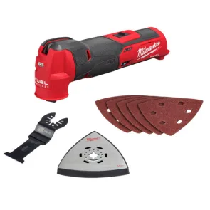 Многофункциональный инструмент аккумуляторный MILWAUKEE, M12 FMT-0 (+ ключ Нех, адаптер, насадка для плунжерного пиления, подошв №2