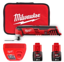 Інструмент багатофунціональний акумуляторний MILWAUKEE, C12 MT-202B (+ заряд.пристрій, 2 акум., шліф. диск, ніж для шліф., ключ,