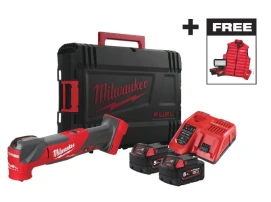 Инструмент многофункциональный аккумуляторный MILWAUKEE, M18 FMTMC-502X(+зар.пр., 2 акум.Х 5Ач, HDкейс) + M18 ALIS-0 + жилетка
