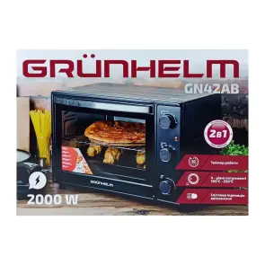Печь электрическая – GN42AВ (черный) 42л, 2000 Вт (GRUNHELM) №6