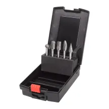 Набор твердосплавных борфрезов TC 6 X 12.7MM 5 предметов MILWAUKEE 4932493576, пластиковый кейс