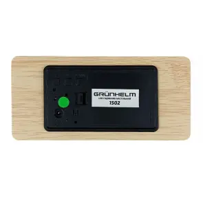 Годинник настільний LED - 1502 (USB DC+5V,2000мАч,t,волог,буд) (GRUNHELM) №4