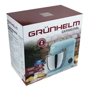 Кухонная машина GKM0025BL, 1300-1500 Вт, 10 скоростей, голубая (GRUNHELM) №10