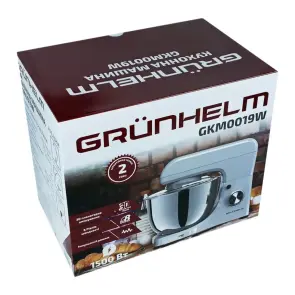 Кухонна машина GKM0019W, 1300-1500 Вт, 8 швидкостей, біла (GRUNHELM) №7