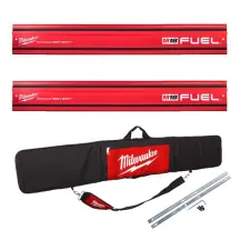 Набір напрямних алюмінієвих шин для дискових ручних пил MILWAUKEE, GR-KIT (шини GR 1400 х 2шт, сполучні стрижні, сумка)