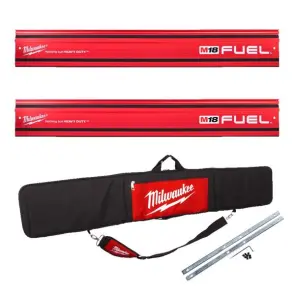Набір напрямних алюмінієвих шин для дискових ручних пил MILWAUKEE, GR-KIT (шини GR 1400 х 2шт, сполучні стрижні, сумка) №1