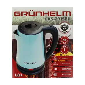 Электрочайник МЕТАЛЛ EKS-291SBU (металл) BLUE 1,8л, 1500 Вт, дисковый GRUNHELM №5