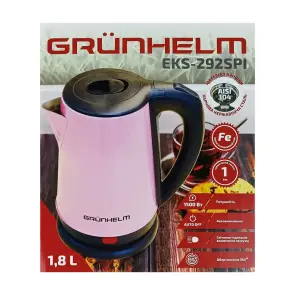 Електрочайник МЕТАЛ EKS -292SPI (метал) PINK 1,8л, 1500 Вт, дисковий GRUNHELM №6