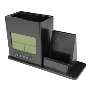 Часы настольные LСD-EE8074B (будильник, календарь, t, 2х1.5V AAА не в комплекте) (GRUNHELM) №6