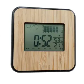 Часы настольные LСD-EE3102W-Z (строй, t,влажность 2х1.5V AAА не в комплекте) (GRUNHELM) №1