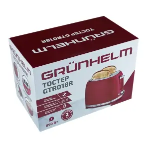 Тостер - GTR018R (червоний) 850 Вт (GRUNHELM) №5