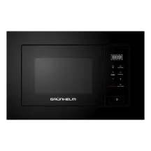 Мікрохвильова піч вбудована - GBMW 20MB800 (чорна) 20л, 800 Вт, елект. (GRUNHELM)