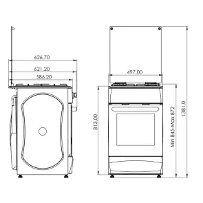 Плита газоэлектр. FM5612W 50см. белая (GRUNHELM) №13