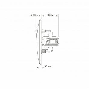 Выключатель одноклавишный белый TITANUM STANDARD №13