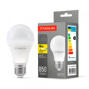 LED лампа TITANUM A60 10W E27 3000K №1