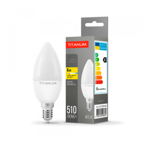 LED лампа TITANUM C37 6W E14 3000K №1