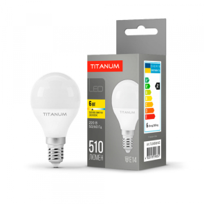 LED лампа TITANUM G45 6W E14 3000K №1