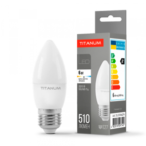 LED лампа TITANUM C37 6W E27 4100K №1