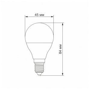 LED лампа TITANUM G45 6W E14 3000K №3